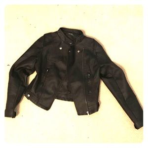 Black leather jacket New without tags